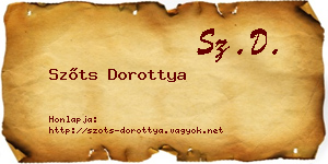 Szőts Dorottya névjegykártya