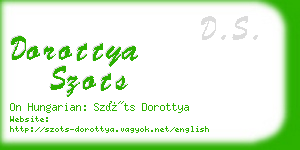 dorottya szots business card